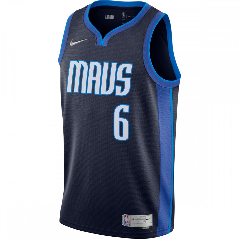 Kristaps Porzingis Dallas Mavericks 2020/21 Swingman Player Jersey Navy - Earned Edition-Pro Kit Vault | Brand New 26/27 Sports Jerseys